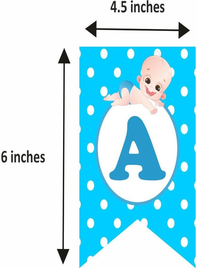 Untumble Naming/Baptism Ceremony Decoration Kit For Baby Boy|Blue Baby Boy Name Ceremony Kit With Naming Ceremony Banner, Silver Foil Curtain, & Balloons |Pack Of 42 - Image 4